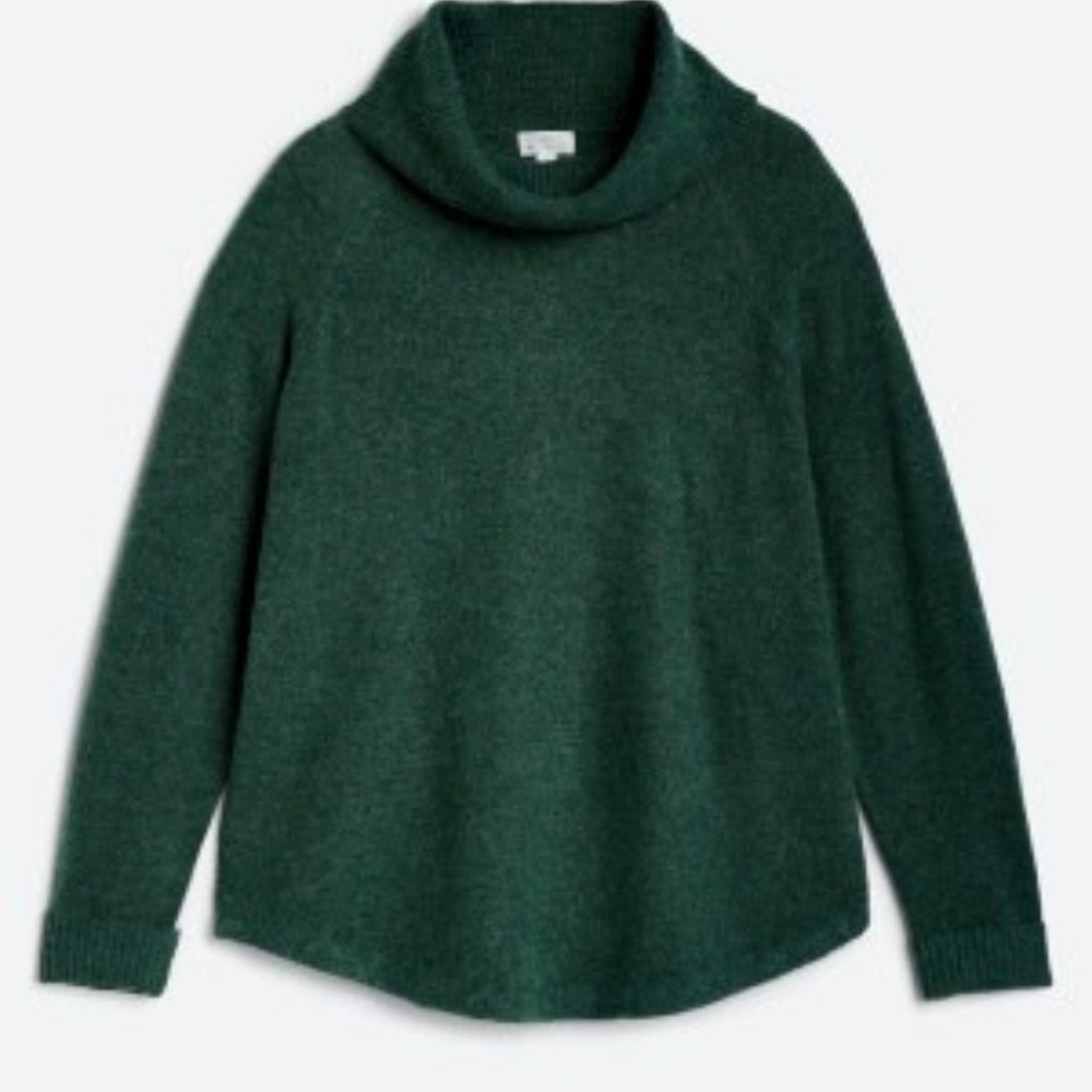 Waffle Cowl Neck Sweater